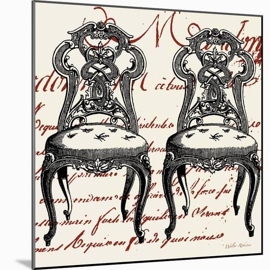 Script Chair Duo-Walter Robertson-Mounted Art Print