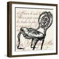 Script Chair Single-Walter Robertson-Framed Art Print