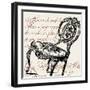 Script Chair Single-Walter Robertson-Framed Art Print