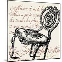 Script Chair Single-Walter Robertson-Mounted Art Print