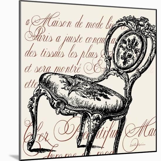 Script Chair Single-Walter Robertson-Mounted Art Print