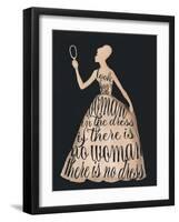 Script Dress-Lisa Jones-Framed Art Print