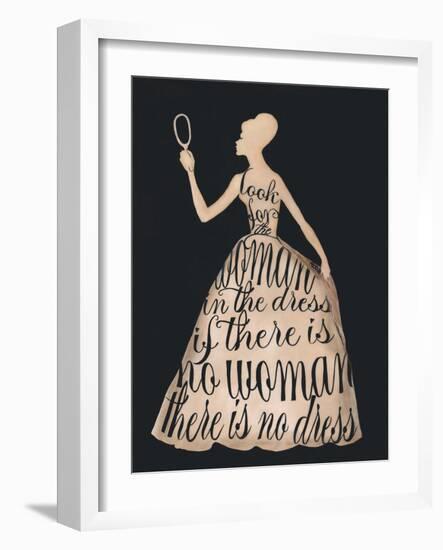 Script Dress-Lisa Jones-Framed Art Print