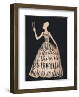 Script Dress-Lisa Jones-Framed Art Print