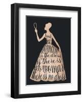 Script Dress-Lisa Jones-Framed Art Print