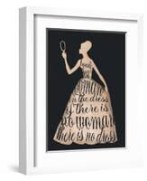 Script Dress-Lisa Jones-Framed Art Print