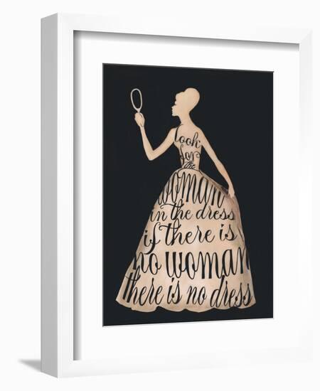 Script Dress-Lisa Jones-Framed Art Print