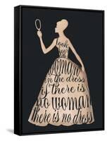 Script Dress-Lisa Jones-Framed Stretched Canvas