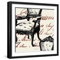 Script Tuft Chair-Walter Robertson-Framed Art Print