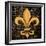 Scripted Gold Fleur De Lis I-Vivien Rhyan-Framed Art Print