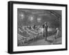 Scripture Reading in a Night Refuge-Gustave Doré-Framed Giclee Print