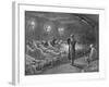 Scripture Reading in a Night Refuge-Gustave Doré-Framed Giclee Print