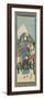 Scroll (Kakemono) Depicting a Figure on Horseback with Mt. Fuji in the Background, before 1880-null-Framed Premium Giclee Print