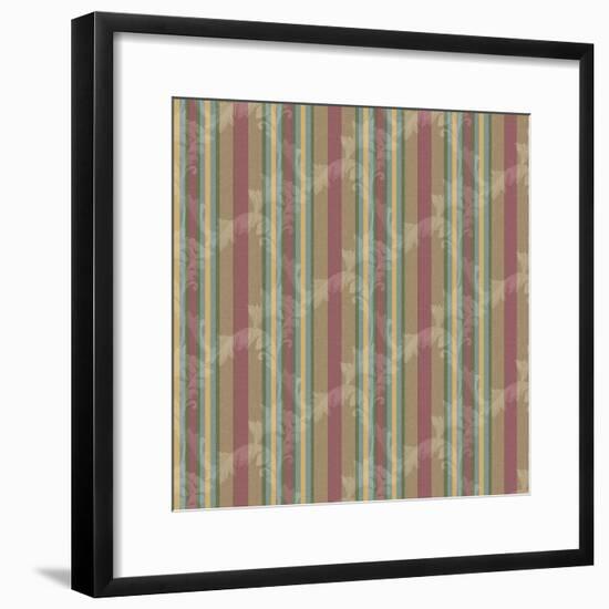 Scroll Stripe Cinnamon-Bill Jackson-Framed Giclee Print