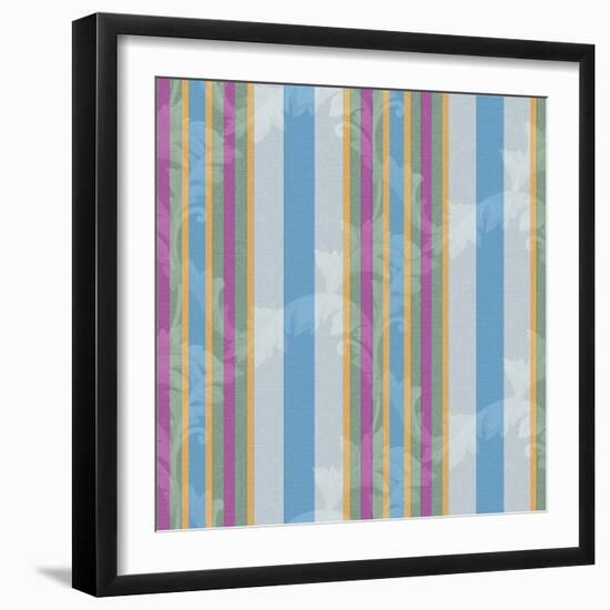 Scroll Stripe Grey-Bill Jackson-Framed Giclee Print