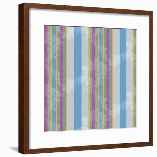 Scroll Stripe Grey-Bill Jackson-Framed Giclee Print