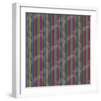 Scroll Stripe Plum-Bill Jackson-Framed Giclee Print