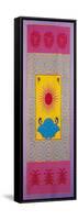 Scroll with Series of Family Crests (Kamon) Embroidered by Hand-null-Framed Stretched Canvas