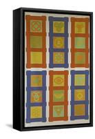 Scroll with Series of Kamon-null-Framed Stretched Canvas