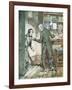 Scrooge and Bob Cratchit, from Dickens' 'A Christmas Carol'-Arthur Rackham-Framed Giclee Print