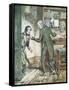 Scrooge and Bob Cratchit, from Dickens' 'A Christmas Carol'-Arthur Rackham-Framed Stretched Canvas