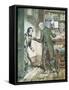 Scrooge and Bob Cratchit, from Dickens' 'A Christmas Carol'-Arthur Rackham-Framed Stretched Canvas