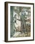 Scrooge and Bob Cratchit, from Dickens' 'A Christmas Carol'-Arthur Rackham-Framed Giclee Print