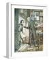 Scrooge and Bob Cratchit, from Dickens' 'A Christmas Carol'-Arthur Rackham-Framed Giclee Print