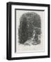 Scrooge is Shown His Tomb Stone by the Last Spirit-John Leech-Framed Art Print