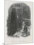 Scrooge is Shown His Tomb Stone by the Last Spirit-John Leech-Mounted Art Print