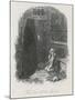 Scrooge is Shown His Tomb Stone by the Last Spirit-John Leech-Mounted Art Print