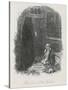 Scrooge is Shown His Tomb Stone by the Last Spirit-John Leech-Stretched Canvas