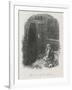 Scrooge is Shown His Tomb Stone by the Last Spirit-John Leech-Framed Art Print