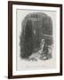 Scrooge is Shown His Tomb Stone by the Last Spirit-John Leech-Framed Art Print