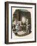 Scrooge Receives a Visit from the Ghost of Jacob Marley His Former Business Partner-John Leech-Framed Photographic Print