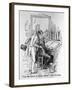 Scrooge Scorns His Nephew's Enthusiasm for Christmas, Saying "Bah! Humbug!"-null-Framed Art Print