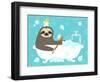 Scrubbing Bubbles Sloth-Nancy Lee-Framed Art Print