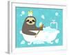 Scrubbing Bubbles Sloth-Nancy Lee-Framed Art Print