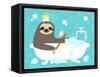 Scrubbing Bubbles Sloth-Nancy Lee-Framed Stretched Canvas