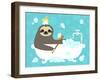 Scrubbing Bubbles Sloth-Nancy Lee-Framed Art Print