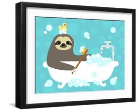 Scrubbing Bubbles Sloth-Nancy Lee-Framed Art Print