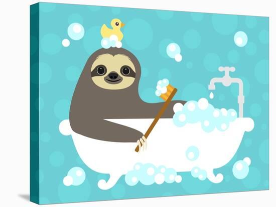 Scrubbing Bubbles Sloth-Nancy Lee-Stretched Canvas