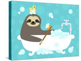 Scrubbing Bubbles Sloth-Nancy Lee-Stretched Canvas