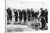 Scrubbing the Deck on Board HMS 'Nelson, 1937-null-Stretched Canvas