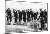 Scrubbing the Deck on Board HMS 'Nelson, 1937-null-Mounted Giclee Print