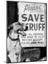 Scruff Beside a Placard Place Outside Home, Asking Friends to Add Signatures to the Petition-null-Mounted Photographic Print