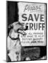 Scruff Beside a Placard Place Outside Home, Asking Friends to Add Signatures to the Petition-null-Mounted Photographic Print