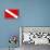 Scuba Diver Down Flag-null-Poster displayed on a wall