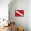 Scuba Diver Down Flag-null-Framed Poster displayed on a wall