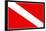 Scuba Diver Down Flag-null-Framed Poster